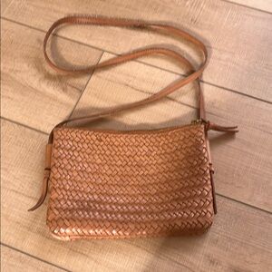 Madewell Woven Tan Crossbody Bag
